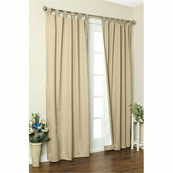 Commonwealth Home Fashions Thermalogic Insulated Solid Color Tab Top Curtain Pairs 95 in., Khaki 70292-153-758-95